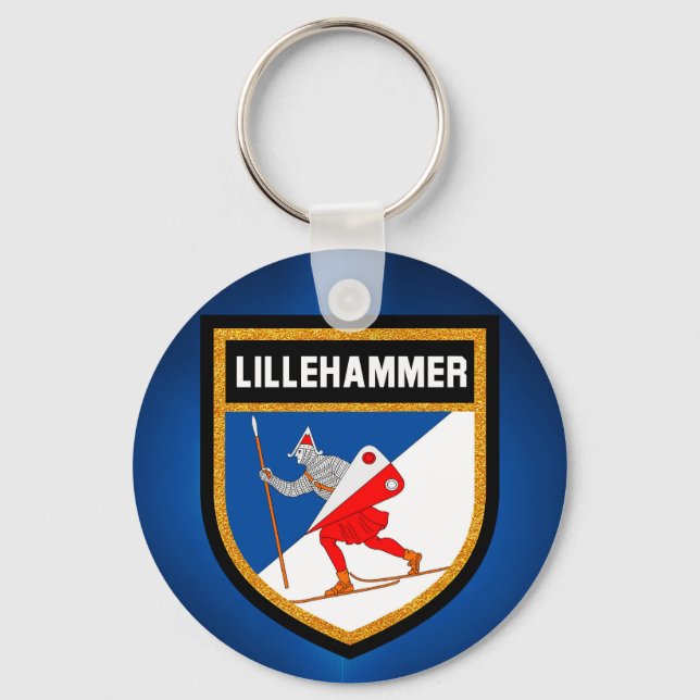 Lillehammer Flag Keychain (Front)