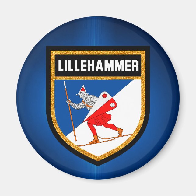 Lillehammer Flag Magnet (Front)