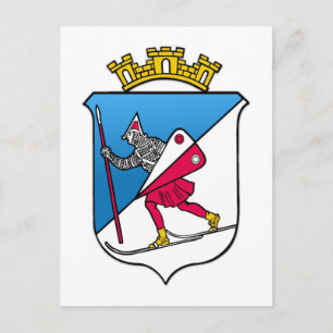 Lillehammer Norway Coat of Arms Heraldry Postcard