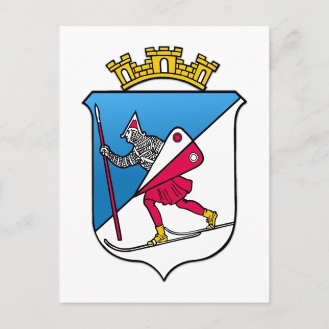Lillehammer Norway Coat of Arms Heraldry Postcard (Front)