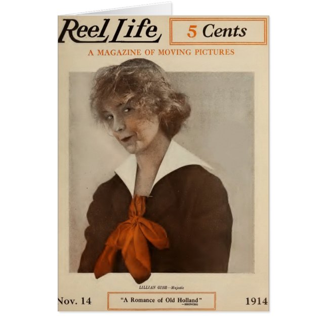 Lillian Gish 1914 movie magazine cover (Front)