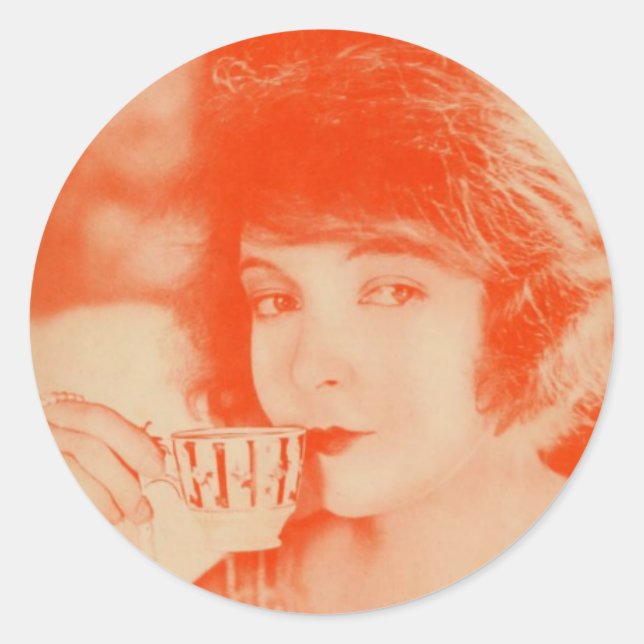 "Lillian Gish" Round Sticker Set (Front)