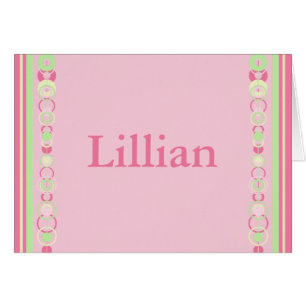 Lillian Modern Circles Carte de nom personnalisée