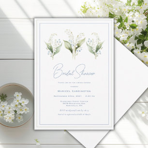 Lillies of the Valley Modern Bridal Shower Invitation