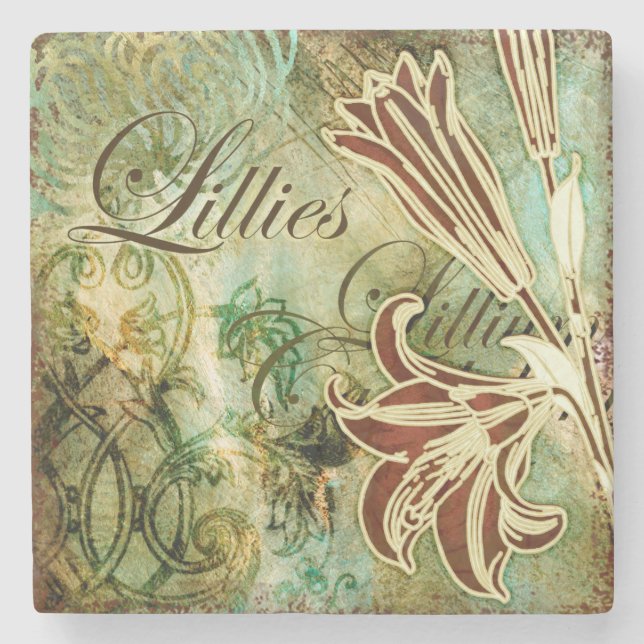 Lillies Stone Coaster (Front)