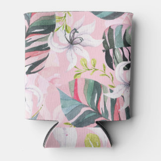 Lillies Watercolor: Pastel Fabric Dreams Can Cooler