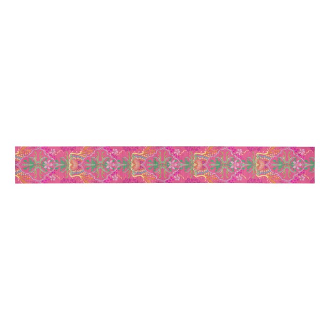 Lillith's Garden- Spring- Pink Grosgrain Ribbon (Front)