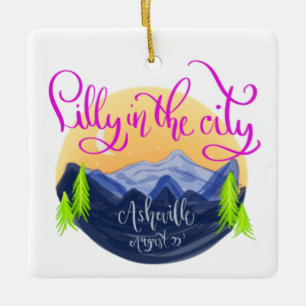Lilly in the City - Asheville Ceramic Ornament