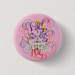 Lilly in the City - Philadelphia 1 Inch Round Button