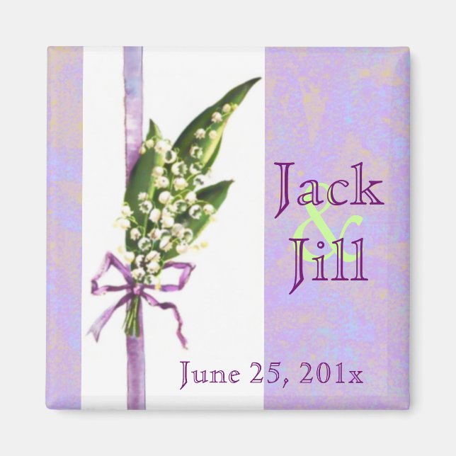 Lilly of the Valley BRIDAL magnet (Front)
