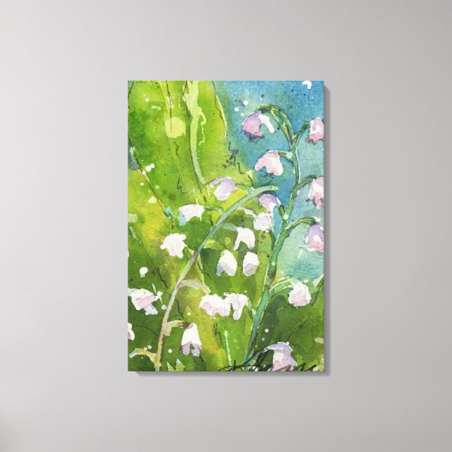 Lilly of the Valley watercolor print (Front)