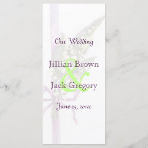 Lilly of the Valley Wedding Program