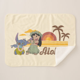 Lilo and Stitch   Aloha Sherpa Blanket