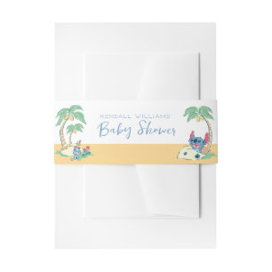 Lilo and Stitch Beach Baby Shower Invitation Belly Band