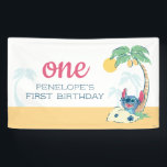 Lilo and Stitch Beach Birthday Banner<br><div class="desc">Welcome your guests with this Lilo and Stitch Birthday banner. Personalize by adding your name and age!</div>