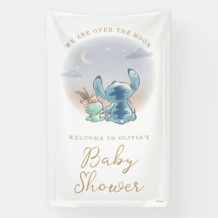 Lilo and Stitch Over the Moon - Baby Shower Banner