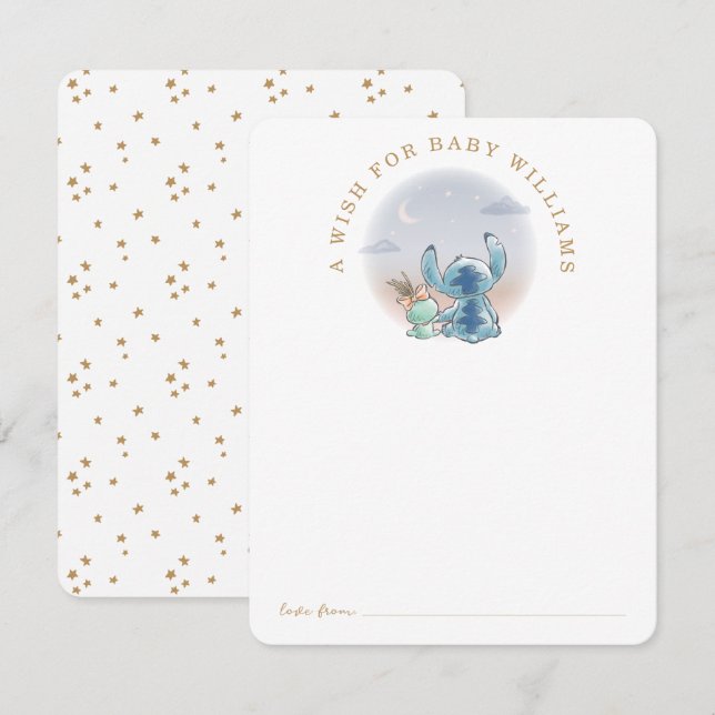 Lilo and Stitch Over the Moon - Baby Shower Card (Front/Back)