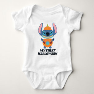 Lilo and Stitch Pumpkin   My Frist Halloween  Baby Bodysuit