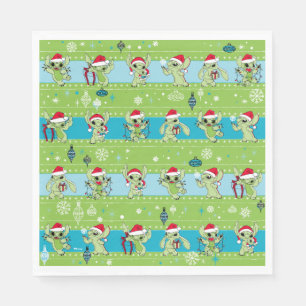 Lilo and Stitch Stitch Green Holiday Pattern Napkin