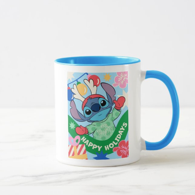 Lilo and Stitch | Stitch Happy Holidays Mug (Right)