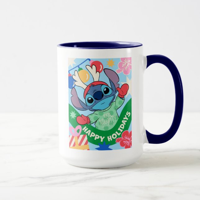 Lilo and Stitch | Stitch Happy Holidays Mug (Right)