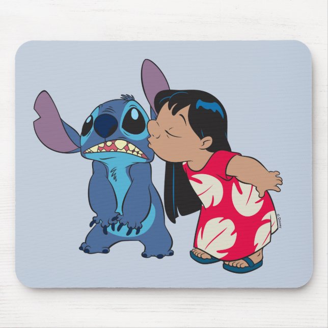 Lilo kisses Stitch Mouse Pad (Front)