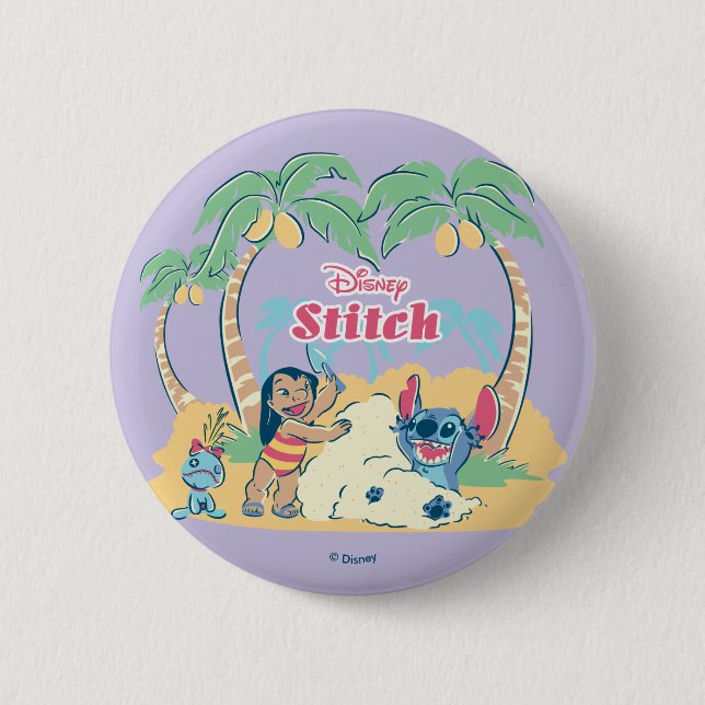 Lilo & Stitch | Come visit the islands! 2 Inch Round Button (Front)