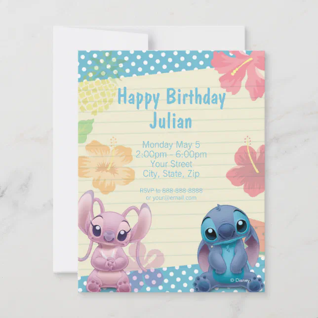 Stitch & lilo Fournitures de fête d'anniversaire toile de fond