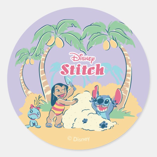 Lilo & Stitch Island Adventure Classic Round Sticker (Front)