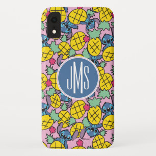 Lilo & Stitch   Monogram Pineapple Pattern iPhone XR Case