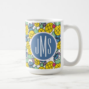 Lilo & Stitch   Monogram Pineapple Pattern Coffee Mug