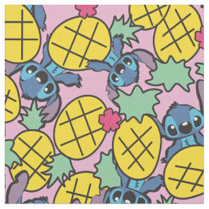Lilo & Stitch   Monogram Pineapple Pattern Fabric