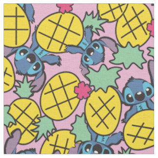 Lilo & Stitch | Monogram Pineapple Pattern Fabric
