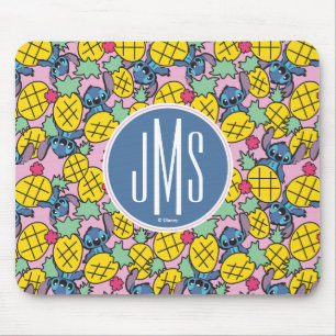 Lilo & Stitch   Monogram Pineapple Pattern Mouse Pad