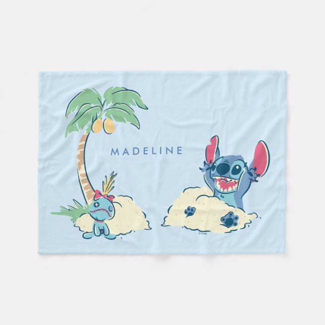 Lilo & Stitch | Ohana Means Family Fleece Blanket (Front (Horizontal))