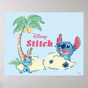 Lilo & Stitch, Santa Claus Stitch Poster