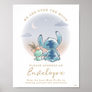 Lilo & Stitch   Over the Moon - Baby Shower Poster