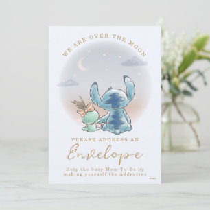 Lilo & Stitch   Over the Moon - Boy Baby Shower Invitation