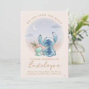 Lilo & Stitch   Over the Moon - Girl Baby Shower Invitation