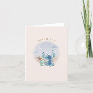Lilo & Stitch Over the Moon Girl Baby Shower Thank You Card