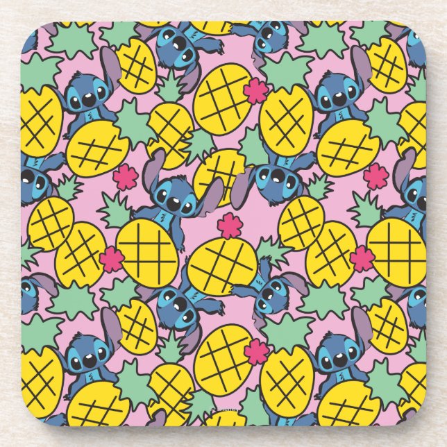 Lilo & Stitch | Pineapple Pattern Coaster (Front)