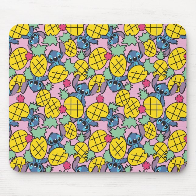 Lilo & Stitch | Pineapple Pattern Mouse Pad (Front)