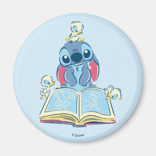 Lilo & Stitch   Reading the Ugly Duckling Magnet