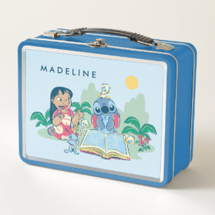 Lilo & Stitch   Reading the Ugly Duckling Metal Lunch Box