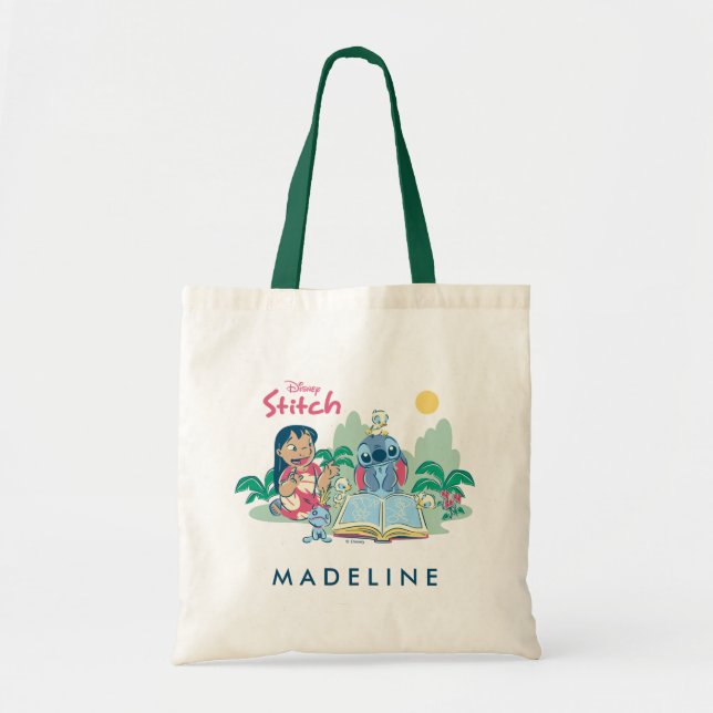 Lilo & Stitch | Reading the Ugly Duckling Tote Bag (Front)
