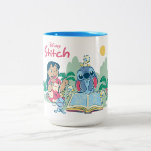 Lilo & Stitch   Reading the Ugly Duckling Two-Tone Coffee Mug