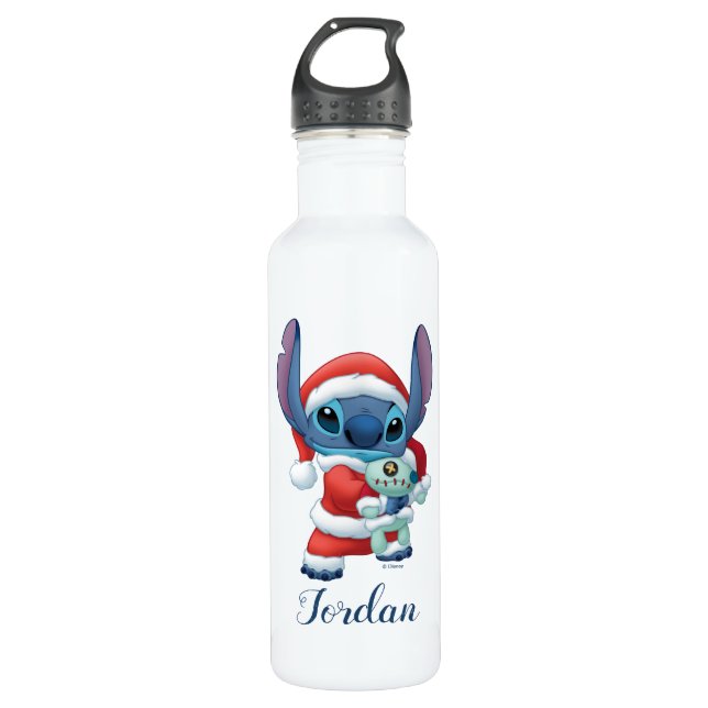 Lilo & Stitch | Santa Claus Stitch 710 Ml Water Bottle (Front)