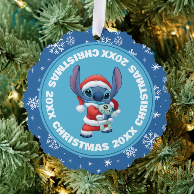 Lilo & Stitch | Santa Claus Stitch Ornament Card (Insitu (Tree))