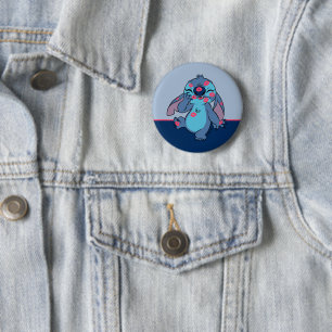 Lilo & Stitch Stitch Covered in Kisses 2 Inch Round Button
