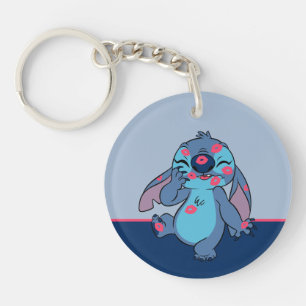 Lilo & Stitch   Stitch Covered in Kisses Keychain